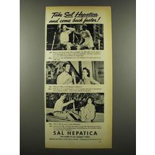 1939 Sal Hepatica Ad - Come Back Faster