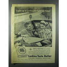1956 Lucky Strike Cigarette Ad - It's Light-Up Time
