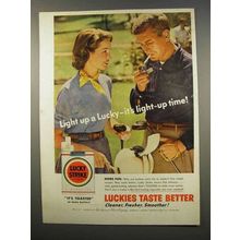 1956 Lucky Strike Cigarettes Ad - Light Up