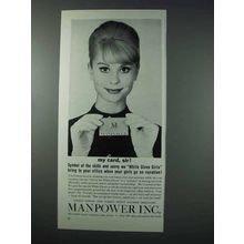 1963 Manpower Inc. Ad - My Card, Sir!