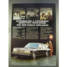 1978 Dodge Diplomat Four-Door Car Ad - Seductive