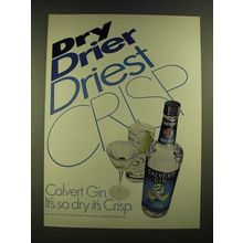 1979 Calvert Gin Ad - Dry Drier Driest Crisp