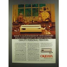 1984 Okidata Personal Printers Ad - A Clockmaker