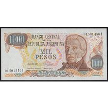 1976 Argentina Banknote 1,000 Pesos