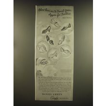 1939 Daniel Green Slippers Advertisement - Tea-for-Two, For Men, Bambi, Vestal