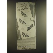 1939 Daniel Green Slippers Advertisement - Loll, Ripple, Boudoir, Whim