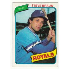 1980 Topps baseball card 9 Steve Braun - Royals