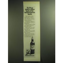 1974 Tio Pepe Sherry Ad - Tio Pepe takes a sober look at the businessman's lunch