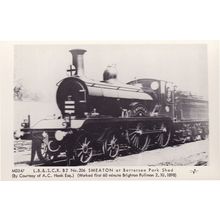 LB&SCR B2 no 206 Smeaton Train at Battersea Railway Park Shed Postcard