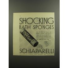 1953 Schiaparelli Shocking Bath Sponges Advertisement