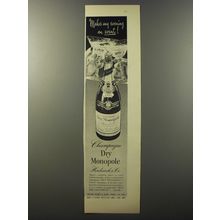 1953 Heidsieck Dry Monopole Champagne Ad - Makes any evening an event