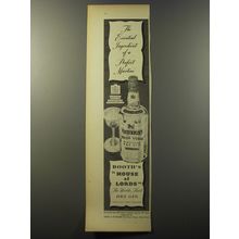 1953 Booth's House of Lords Dry Gin Ad - The Essential ingredient