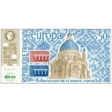 005 Carte officielle Expo internationale Riccione 1984 FDC France CEPT Eglise