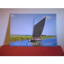 NORFOLK WHERRY, 'ALBION', NORFOLK BROADS unused postcard by J. Salmon =