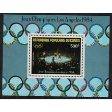 Congo Boxing Summer Olympic Games Los Angeles MS 1984 MNH SG#MS942 Sc#C328