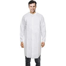Disposable Lab Coat, XX-Large. Pack of 10 White Disposable Lab Coats for Adul...