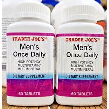 Trader Joe's Men’s Once Daily High Potency Multivitamin/Multimineral (2 Bottles)