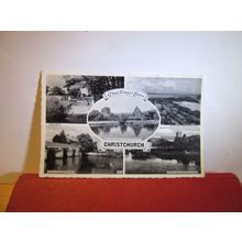 multiview, CHRISTCHURCH, Dorset used postcard 1964 pm =
