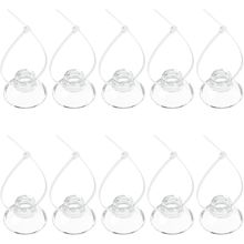 Pawfly 10 Pack Suction Cups with 20 Pieces Adjustable Zip Ties for Aquarium Fish