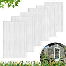 DGSL 6 Pcs Polycarbonate Greenhouse Panels, 4' X 2' X 0.16'' Twin-Wall Panels, P