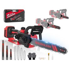 3-IN-1 Chainsaw Compatible for Milwaukee 18V Battery, 12-Inch/ 8-Inch/ 6-Inch 10