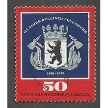 BERLIN - 1976 50pf '125TH ANN OF BERLIN FIRE SERVICE ' FINE USED (EBID42-343)