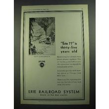 1931 Erie Railroad Ad - Erie 77 is 35 Years Old