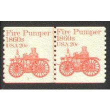 1908 20c Fire Pumper Fine MNH Dry Gum CNP Left 2 V0129