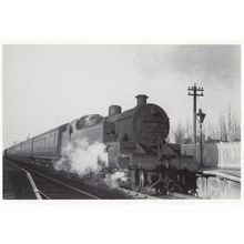 Train 42357 at Bramhall Station on Christmas Eve Macclesfield Railway Postcard