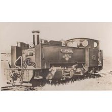 Llywelyn Train at Devils Bridge Antique Welsh Railway Real Photo Postcard