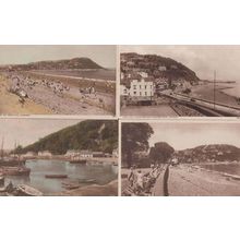 Minehead Hotel Quay Harbour 4x Antique Postcard s