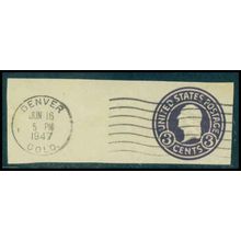 Used U436d 2c George Washington Fine Cut Square WA3115