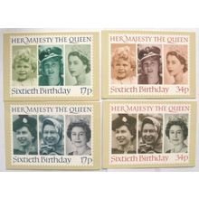 4 Royal Mail postcards The Queen's Sixtieth Birthday