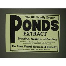 1908 Ponds Extract Ad - The Old Family Doctor