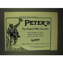 1908 Peter's Milk Chocolate Ad - Purity and Quality
