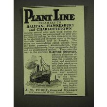 1908 Plant Line Ad - Halifax Hawkesbury Charlottetown