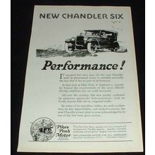 1923 Chandler Six Car Ad, Performance!!