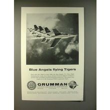 1961 Grumman Aircraft Ad w/ Blue Angels F11F-1 Tiger