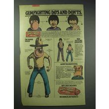 1980 Hubba Bubba Bubble Gum Ad - Gumfighting Do's