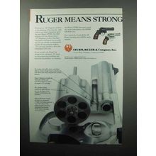 1989 Ruger GP100 Revolver Ad - Means Strong