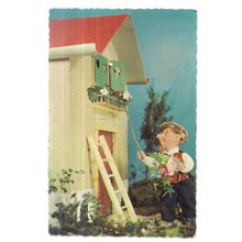 ANIMATED HEDGEHOG, ROMEO & JULIET.. Swiss unused vintage postcard =
