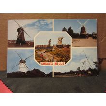 multiview, SUSSEX MILLS. unused postcard by D V Bennett =