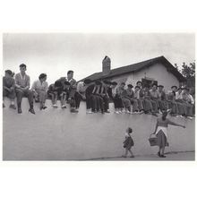 Robert Capa Biarritz 1950s French Children On Wall Photo Postcard