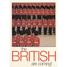 The British Are Coming Bush Era London Army Guard Giant Comic Postcard