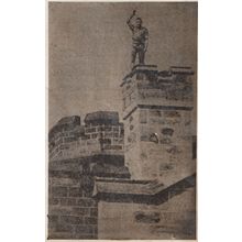 Prison Suicide Rooftop Demonstration Riot Antique Protest Real Photo Postcard