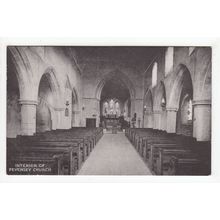 Church Interior Pevensey Postcard East Sussex P22