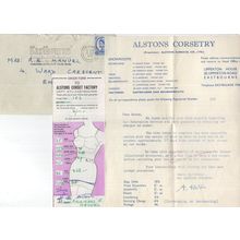 Corset Girdle 1963 Repair Request Eastbourne Sussex Shop Ephemera