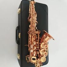 Original 922 Structure Style B-Bend Curved Soprano Saxophone Brass Gold-Plated