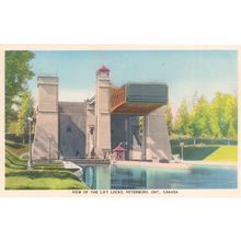 Lift Locks On River Peterborough Ontario Canada Antique Postcard