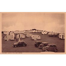 Babisters Caravan Camping Site East Runton Cromer Norfolk Old Postcard